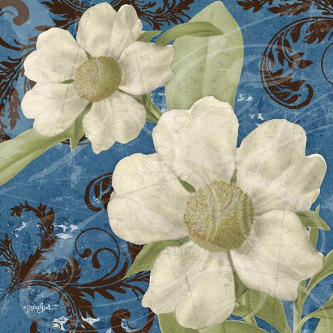 Royal Dillenia White Modern Wood Framed Art Print with Double Matting by Stimson, Diane