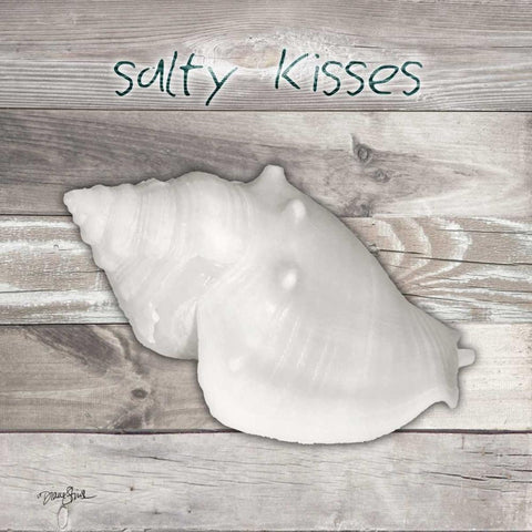 Salty Kisses White Modern Wood Framed Art Print with Double Matting by Stimson, Diane
