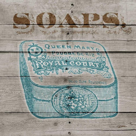 Soaps White Modern Wood Framed Art Print with Double Matting by Stimson, Diane