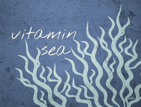 Vitamin Sea White Modern Wood Framed Art Print with Double Matting by Stimson, Diane