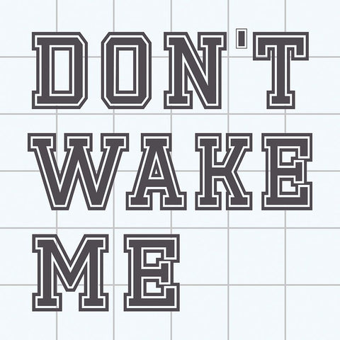 Dont Wake Me White Modern Wood Framed Art Print with Double Matting by Stimson, Diane