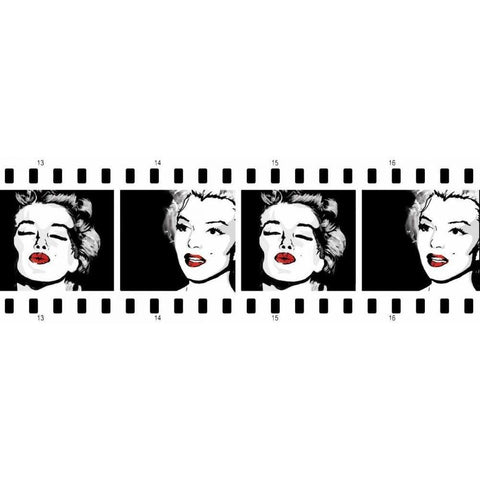 Monroe Strip 1 White Modern Wood Framed Art Print by Rodriquez Jr, Enrique