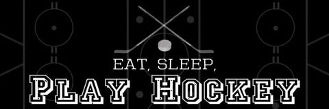 Man Cave Hockey 2 Black Ornate Wood Framed Art Print with Double Matting by Gibbons, Lauren