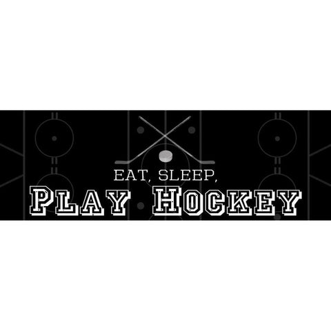 Man Cave Hockey 2 Black Modern Wood Framed Art Print by Gibbons, Lauren