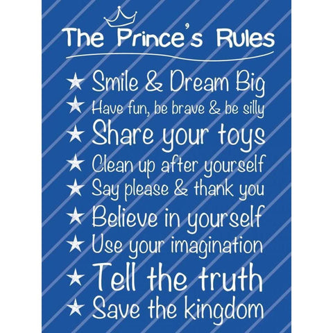 Prince Rules Gold Ornate Wood Framed Art Print with Double Matting by Gibbons, Lauren