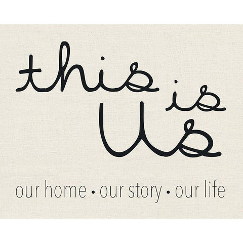 This Is Us Black Modern Wood Framed Art Print by Gibbons, Lauren