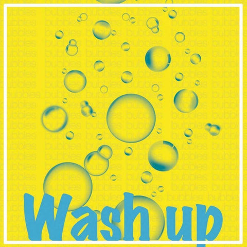 Wash Up Bubbles Black Modern Wood Framed Art Print by Gibbons, Lauren