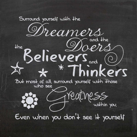 Surround Yourself D1 Black Modern Wood Framed Art Print with Double Matting by Gibbons, Lauren