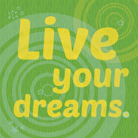 Live Your Dreams Gold Ornate Wood Framed Art Print with Double Matting by Gibbons, Lauren