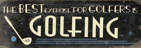 Golf2 Black Ornate Wood Framed Art Print with Double Matting by Grey, Jace