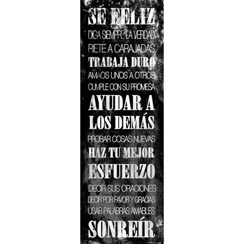 Feliz Black Modern Wood Framed Art Print by Grey, Jace
