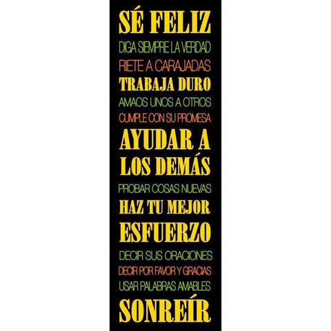 Feliz Black Modern Wood Framed Art Print by Grey, Jace