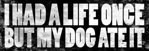 Dog Quotes Black Ornate Wood Framed Art Print with Double Matting by Grey, Jace