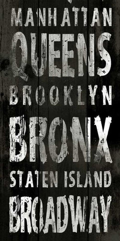 NEW YORK White Modern Wood Framed Art Print with Double Matting by Grey, Jace