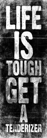 Tenderizer White Modern Wood Framed Art Print with Double Matting by Grey, Jace