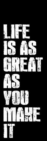 Life White Modern Wood Framed Art Print with Double Matting by Grey, Jace