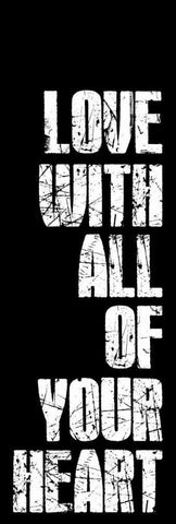 Love White Modern Wood Framed Art Print with Double Matting by Grey, Jace