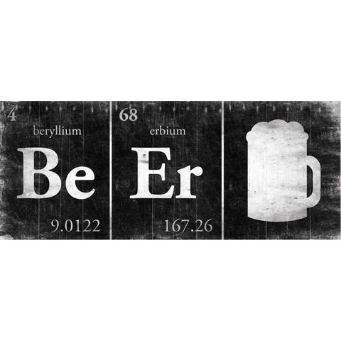 BeEr Black Modern Wood Framed Art Print by Grey, Jace