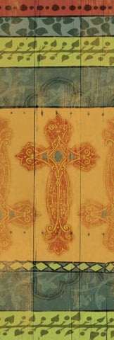 Spanish cross Black Ornate Wood Framed Art Print with Double Matting by Grey, Jace