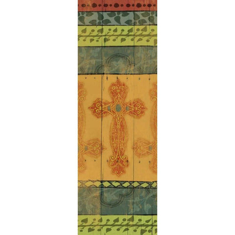 Spanish cross Black Modern Wood Framed Art Print by Grey, Jace