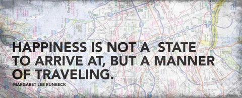 Map inspirational 3 Black Ornate Wood Framed Art Print with Double Matting by Grey, Jace