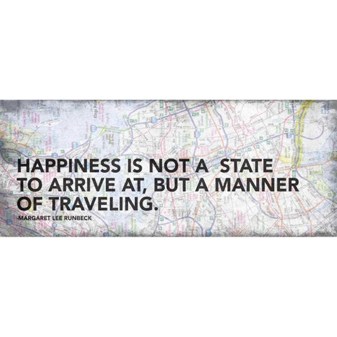 Map inspirational 3 Black Modern Wood Framed Art Print by Grey, Jace