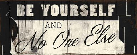 Be Yourself White Modern Wood Framed Art Print with Double Matting by Grey, Jace