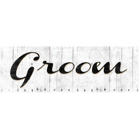 Groom Black Modern Wood Framed Art Print by Grey, Jace
