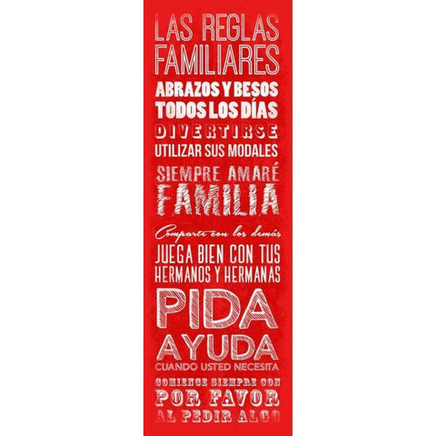 Las reglas familiares mate Black Modern Wood Framed Art Print by Grey, Jace