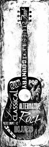 Word Play White Modern Wood Framed Art Print with Double Matting by Grey, Jace