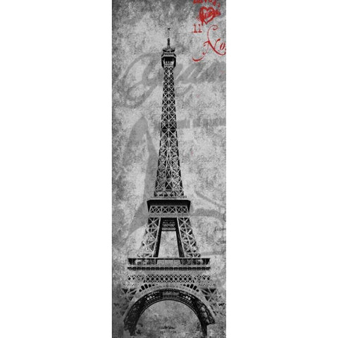 Paris Postal White Modern Wood Framed Art Print by Grey, Jace