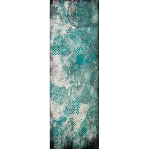 Shell Dots Black Modern Wood Framed Art Print with Double Matting by Grey, Jace