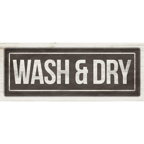 Wash And Dry Black Modern Wood Framed Art Print by Grey, Jace