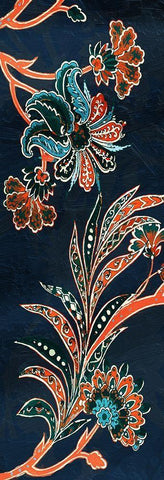 Vic Tropical Floral Black Ornate Wood Framed Art Print with Double Matting by Grey, Jace
