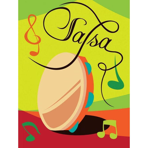 Salsa I Black Modern Wood Framed Art Print by Grey, Jace