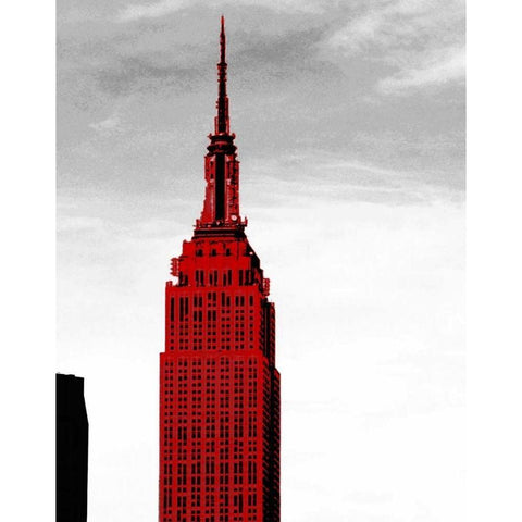 NY Black Modern Wood Framed Art Print with Double Matting by Grey, Jace