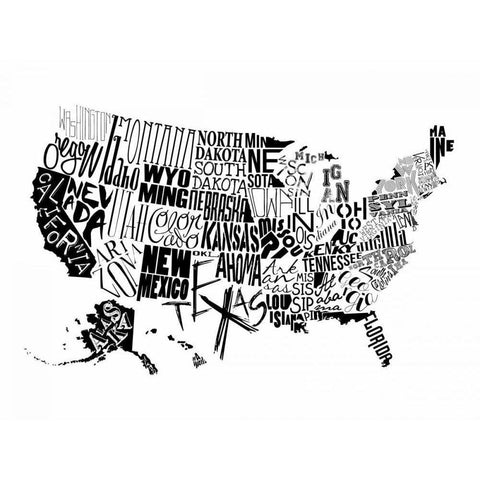 USA Gold Ornate Wood Framed Art Print with Double Matting by Grey, Jace