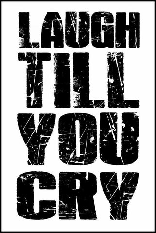 Laugh Till Black Ornate Wood Framed Art Print with Double Matting by Grey, Jace