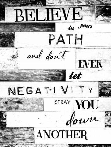 Believe White Modern Wood Framed Art Print with Double Matting by Grey, Jace