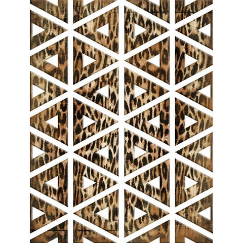 Triangular animals White Modern Wood Framed Art Print by Grey, Jace