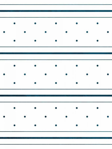 Blue Lines and dots Black Ornate Wood Framed Art Print with Double Matting by Grey, Jace