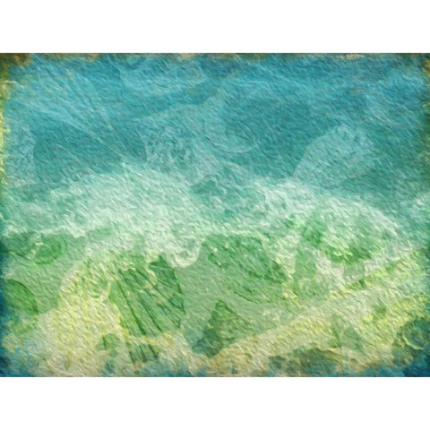 Beach Abstract Gold Ornate Wood Framed Art Print with Double Matting by Grey, Jace