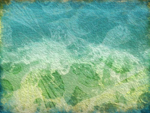 Beach Abstract Black Ornate Wood Framed Art Print with Double Matting by Grey, Jace