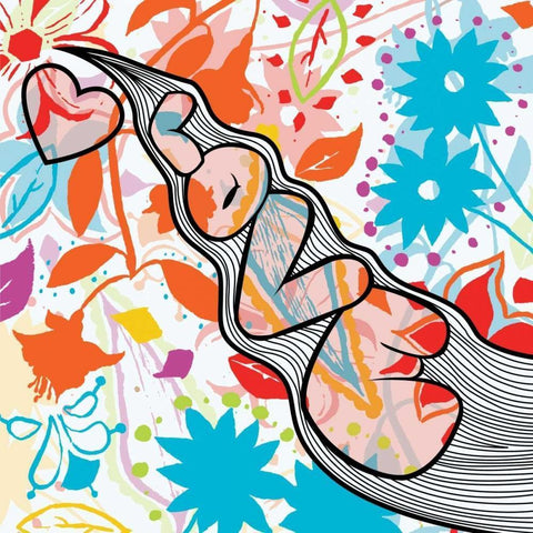 Love 2 Black Ornate Wood Framed Art Print with Double Matting by Grey, Jace