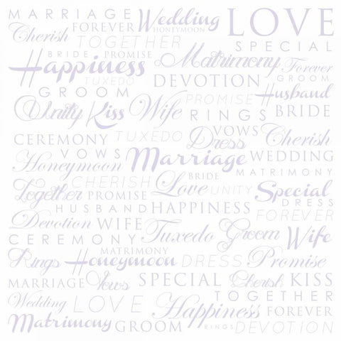 Wedding Type Black Modern Wood Framed Art Print with Double Matting by Grey, Jace