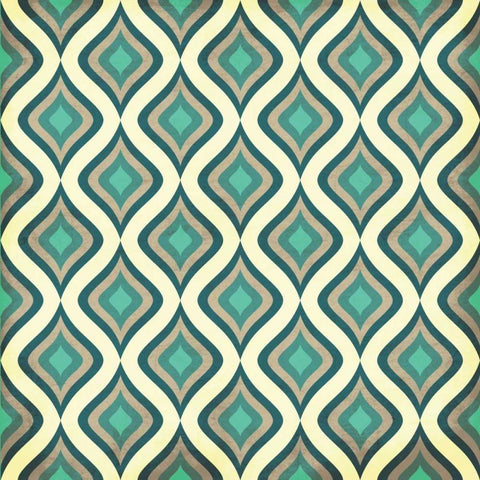 Pattern 1 White Modern Wood Framed Art Print with Double Matting by Grey, Jace