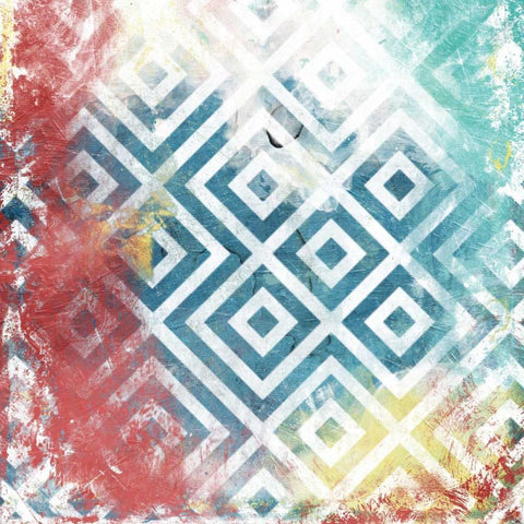 Happy Cosmic pattern mate Gold Ornate Wood Framed Art Print with Double Matting by Grey, Jace