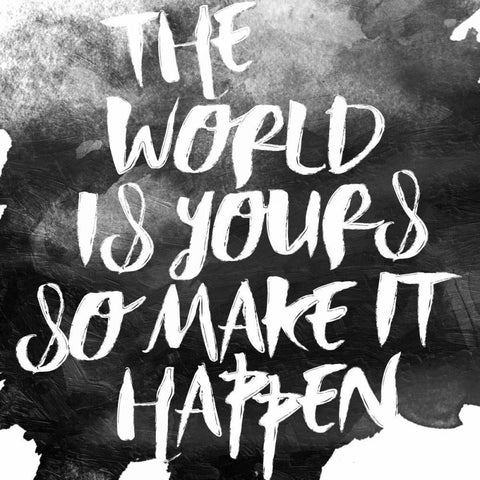 World Is Yours Gold Ornate Wood Framed Art Print with Double Matting by Grey, Jace