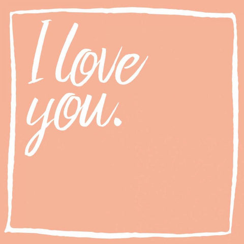 I Love You Gold Ornate Wood Framed Art Print with Double Matting by Grey, Jace