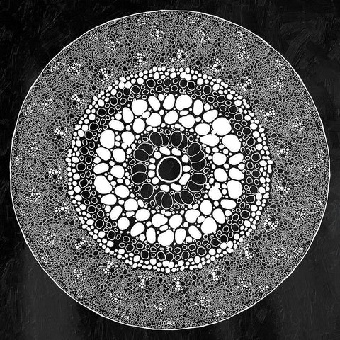 One Cell Black Ornate Wood Framed Art Print with Double Matting by Grey, Jace